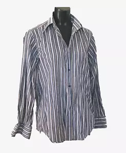Eddicott Sport (Italy) Men's Shirt Sz 39 Multi-Coloured Striped Long Sleeve VTG - Picture 1 of 7