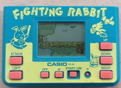 Винтажные портативные игровые часы CASIO Fighting Rabbit CG-94 ЖК-дисплей проверенные рабочие - Изображение 1 из 4
