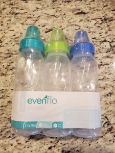 NEW Evenflo Classic Baby Bottles 8 oz 3-pack Slow Flow Nipples Evenflow - C1 - Picture 1 of 5