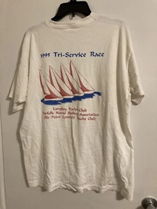 Vintage Fruit Of The Loom Men's Shirt Extra Large 1995 Tri-Service Race USA#1494 - Picture 1 of 9