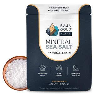 Baja Gold Mineral Sea Salt - Organic Natural Grain Salt for Cooking & Baking | A - Picture 1 of 12