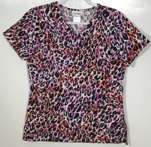 Top de mujer con estampado animal talla XS extra pequeño ScrubStar rosa día de San Valentín - Imagen 1 de 4