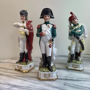 3 Vintage Capodimonte Italy Porcelain Napoleon Era Soldiers Figurines Napoleonic - Picture 1 of 10