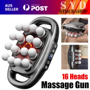 Upgraded 16 Heads Massage Gun Deep Tissue Electric Massager Relieve Muscle Pain - Picture 1 of 12