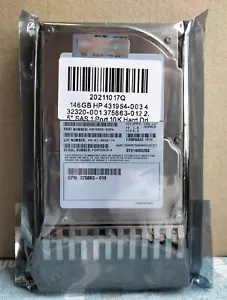 146GB HP 431954-003 432320-001 375863-012 2.5" SAS 1 10K Hard Drive FW HPDC - Picture 1 of 7