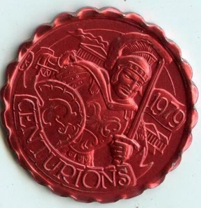 Mardi Gras Doubloon Krewe of Centurions 1997 Aluminum Red - Picture 1 of 2
