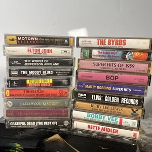 (18) Vintage Cassette Tapes Rock The Beatles, Grateful Dead Rolling Stones Queen - Picture 1 of 5