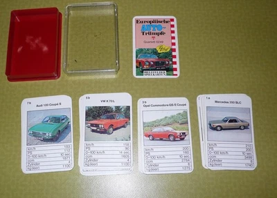 Quartett Bielefelder Spielkarten 0249 Europäische Auto-Trümpfe - Bild 1 von 2