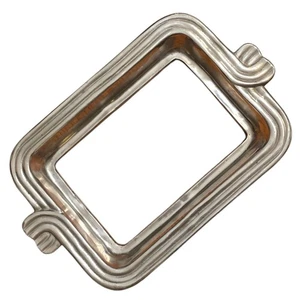 Art Deco Stil Zinn Serviertablett gerippte Design Griffe Mexiko Kasserolle Halter - Bild 1 von 7