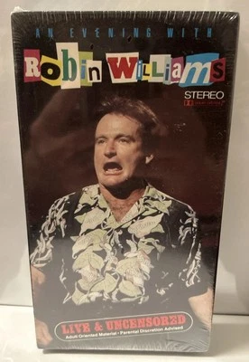 An Evening With Robin Williams Live And Uncensored VHS New Sealed Watermarks - Image 1 of 4