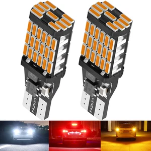 2Pcs T15 4014 45Chips W16W LED Backup Light Reserve Lamp Canbus Bulbs NO Error H - Picture 1 of 15
