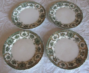 Antiguo Wedgwood Raleigh verde con oro-Inglaterra-6 platos de pan de 7/8" - Juego de 4 - Imagen 1 de 17