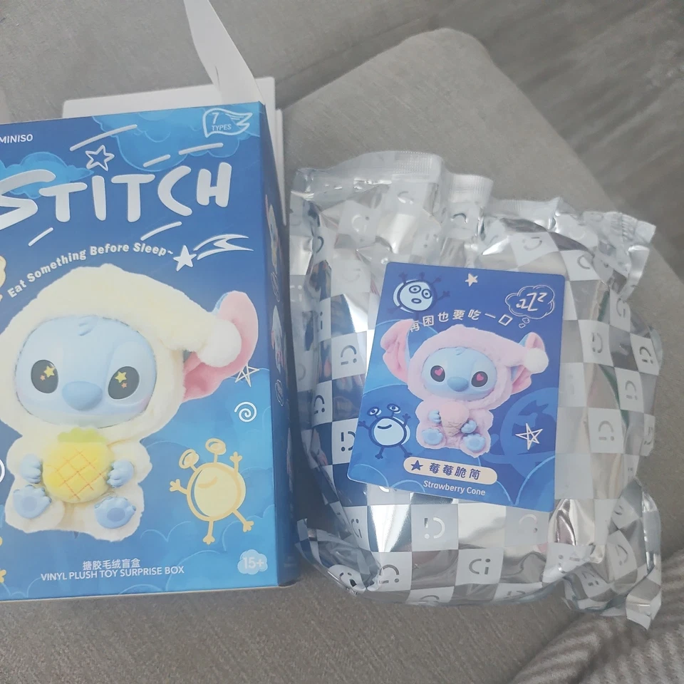 Stitch Eat Something Before Sleep Disney Vinyl Plush Toy Blind Box New  - Image 1 of 1