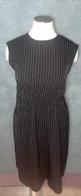 Prologue Womens Dress XXL Black White Pinstripe Sleeveless Midi Office Capsule - Image 1 of 4