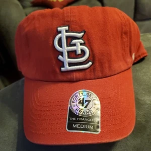 Brand New '47 Brand St. Louis Cardinals Red Medium Hat (Silver Sticker) - Picture 1 of 4