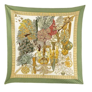 Beauty Twilly LES LEJENDES DE L ARBRE Tree Legend Sign Lion Scarf Silk Women - Picture 1 of 6