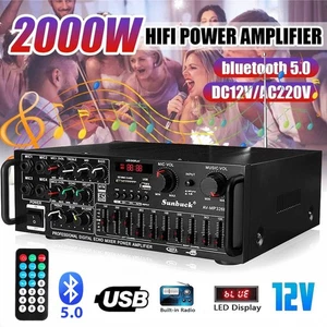 2000W bluetooth Verstärker Vollverstärker HiFi Stereo Amplifier Digital FM USB , - Bild 1 von 24