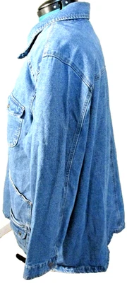 Denim and Co. Lined Heavyweight 100% Cotton Blue Jean Denim Jacket Plus Size 3X - Image 1 of 4