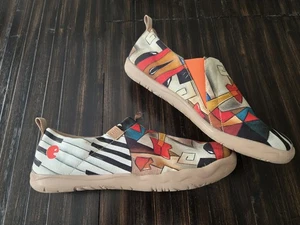 Zapatos deportivos cómodos Uin Toledo para mujer 10,5 pintados artísticos de lona de viaje sin cordones - Imagen 1 de 20