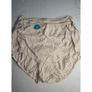 Vanity Fair Panties 3-Pack Full Coverage Briefs Underwear Beige 10/3XL - Picture 1 of 8