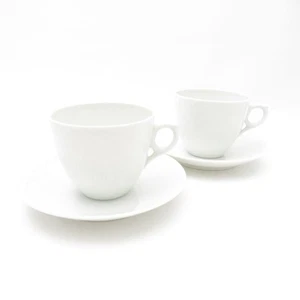 Royal Copenhagen White Fruited Half Lace Coffee Cup Saucer 2-Pair Sm4125B1 - Picture 1 of 8