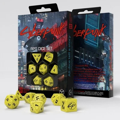 JUEGO DE DADOS CYBERPUNK ROJO RPG PELIGRO ZONER JUEGOS DE ROL Q-WORKSHOP DND NUEVO Foto 1 de 4