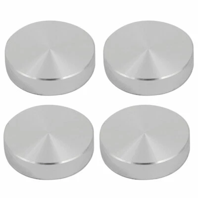 UXCELL 30mmx8mm M8 Tea Table Glass Top Circle Aluminum Disc Adapter Silver Tone 4pcs