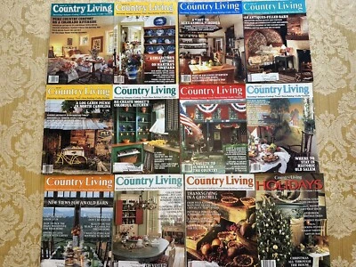 Country Living Vintage Magazine Lot~  1995 Full Set Of 12 Issues Antiques Crafts - Image 1 of 4