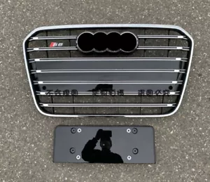 Parachoques delantero parrilla plateada estilo Audi A6 C7 RS6 s6 2013-2015 - Imagen 1 de 2