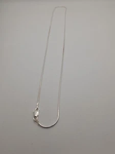 Collana catena serpente massiccio argento sterling 925 1 mm 40 cm / 16" NOS Y2K gioielli - Foto 1 di 9