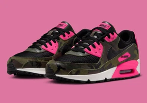 Nike Air Max 90 Camo Pack Sequoia Hyper Pink Sneakers IF1721-300 Men's Size 8 - Picture 1 of 8