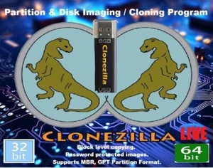 Clonezilla Live ~ Imaging Clone Your Operating System Or Partition ~ 64/32 Bit - Picture 1 of 16