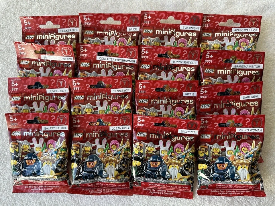 LEGO 8831 SERIES 7 MINIFIGURES - COMPLETE SET OF 16 SEALED PACKETS (2012) - Image 1 of 1