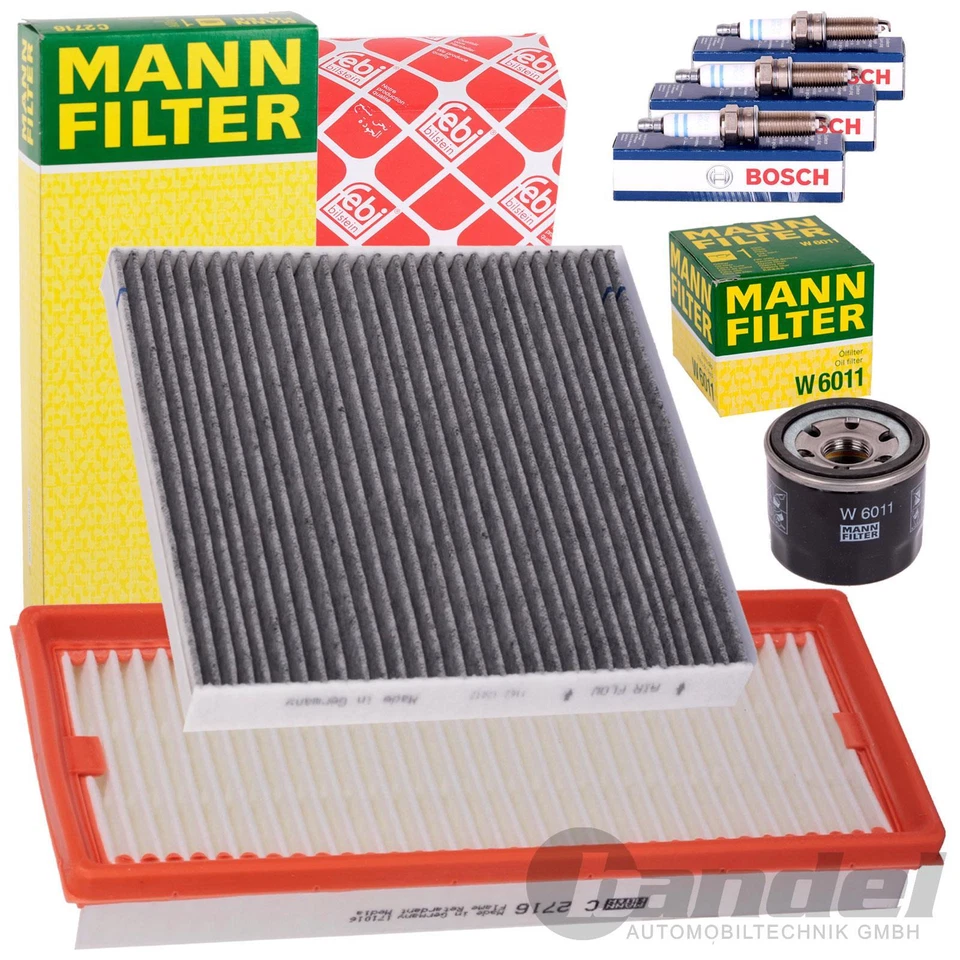 INSPEKTIONSKIT FILTERPAKET+ZÜNDKERZEN passend für SMART FORTWO 451 1,0 61-102 PS - Bild 1 von 4