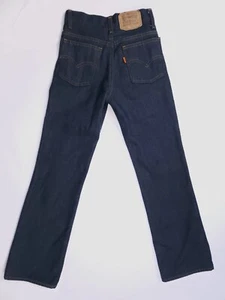 Vintage 70s Levi's Dark Wash Denim Jeans Orange Tab Kids 11 Slim 416-8116 - Picture 1 of 17