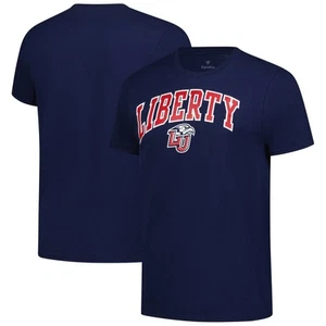 Men's Navy Liberty Flames Basic Arch T-Shirt - Picture 1 of 3
