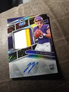 J.J. McCarthy 2024 Panini Spectra Interstellar Prizm Rookie Patch Auto /60 201 - Picture 1 of 2