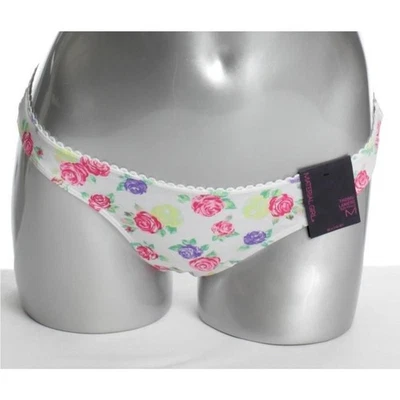 Material Niña Mujer M Tanga Panty Multicolor Blanco Floral Foto 1 de 4