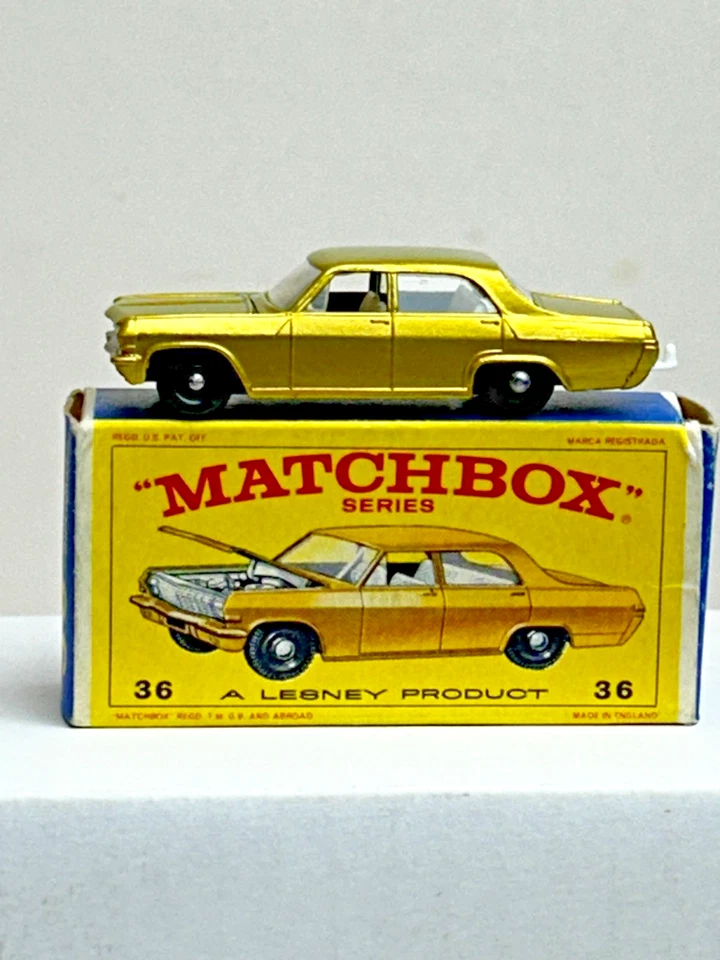 Matchbox #36 Opel Diplomat con motor cromado y caja original, bonito Foto 1 de 4