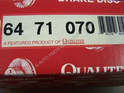 Rotor de freio a disco dianteiro Qualitee R71070 compatível com Acura Legend - Imagem 1 de 4