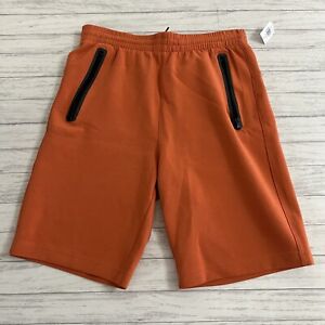 Old Navy Active Boys Shorts Dynamic Fleece Pull On Orange Pockets Size XL 14 16