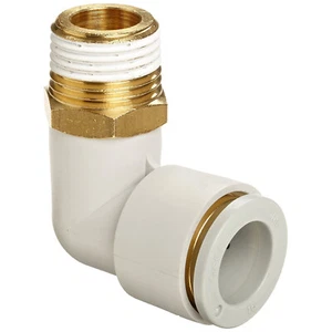 SMC KQ2L10-02AS PBT & Brass Push-to-Connect Tube Fitting 10 mm Tube OD x 1/4✦Kd - Picture 1 of 9