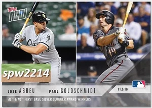 2018 Topps Now Silver Slugger #OS34 Jose Abreu/Paul Goldschmidt First Base - Picture 1 of 1
