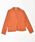SILMAR Womens Linen 1 Button Blazer Jacket UK 18 XL Orange Linen Vintage EC11