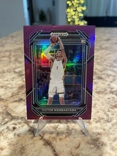 2023-24 Panini Prism Draft Picks Victor Wembanyama Rookie Card Purple /75