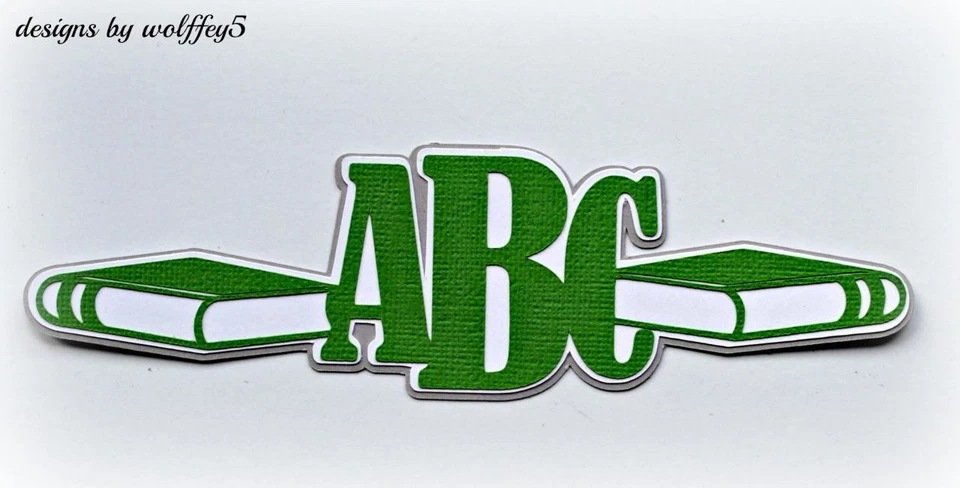 CRAFTECAFE ABC TÍTULO ESCOLAR piezas de papel prefabricado álbum de recortes pieza de página WOLFFEY5 Foto 1 de 1