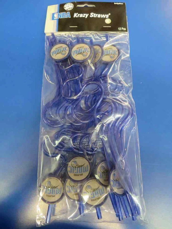 Orlando Magic NBA Baloncesto Deportes Banquete Fiesta Favor Plástico Pajitas Locas Foto 1 de 1