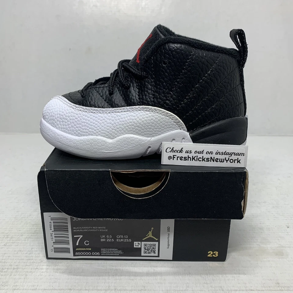 Jordan 12 Retro Playoffs Toddler Size 6c 850000-006 Air Jordan Baby Infant
