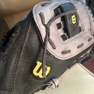 WILSON A360 Baseball Softball Glove 13" A03RS1513 Genuine Leather RHT Black Gray - Picture 1 of 6