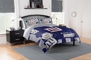 New York Giants Queen Comforter Bedding Set 5 Piece Football set - Picture 1 of 3